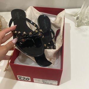 Valentino jelly rock stud sandals comes with box and dust bag